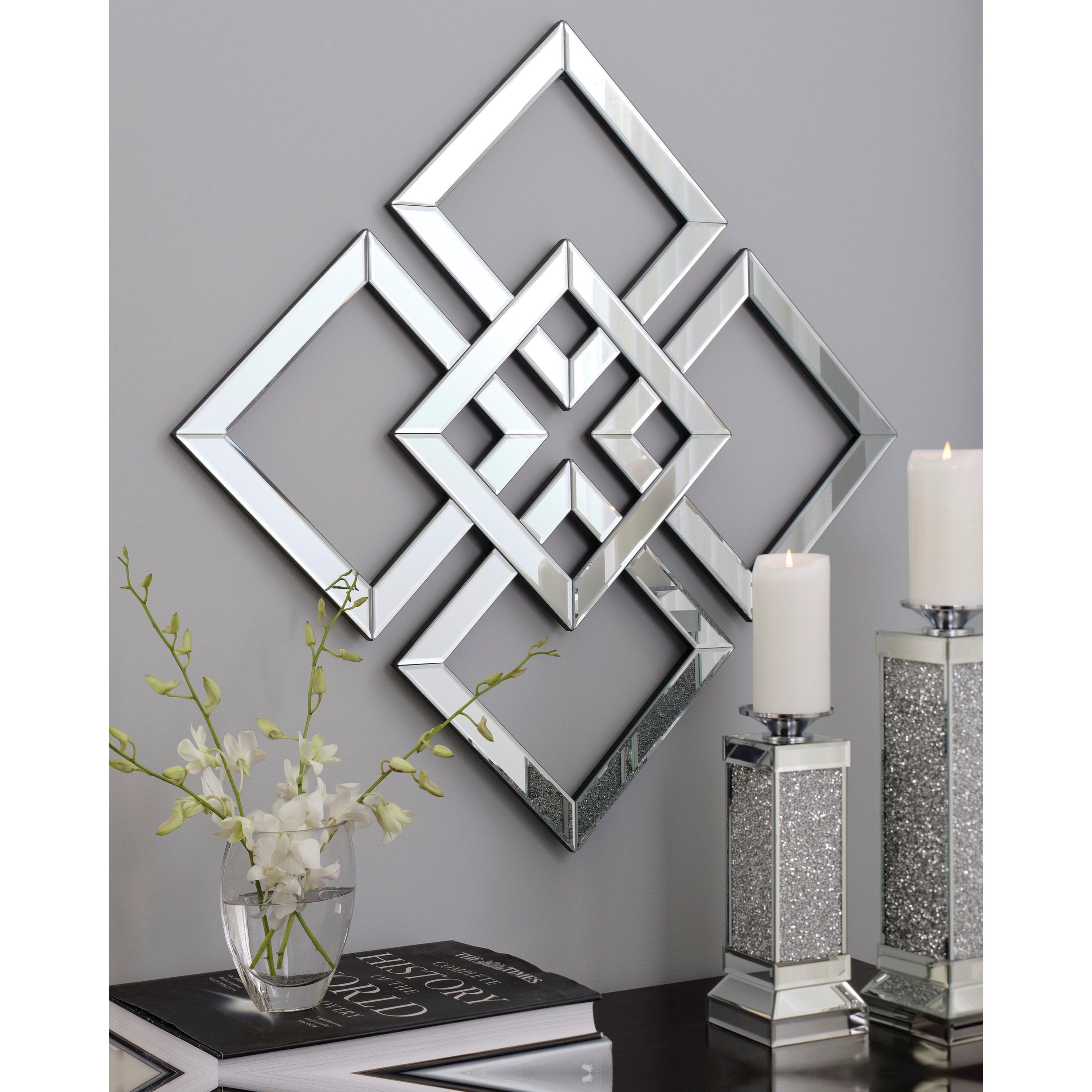 Signature Design by Ashley Wall Art Quinnley Accent Mirror Royal Furniture Wall Decor